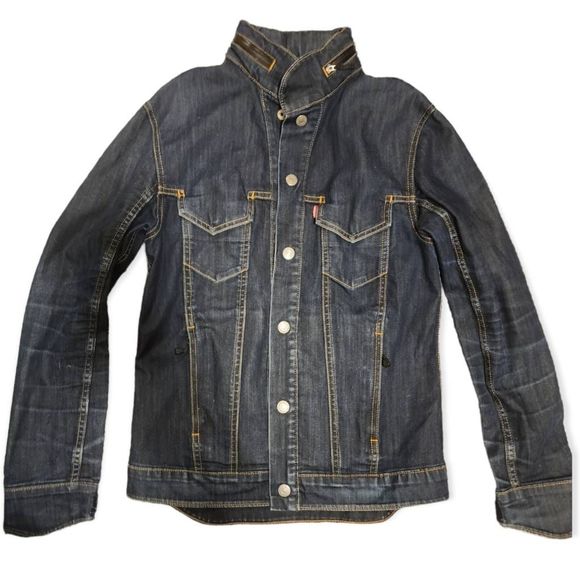 Levi's Other - Levi's Commuter Denim Moto Cycling Biking Trucker Jacket Men's Size Small 